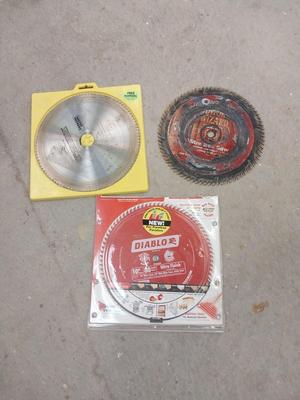 THREE SAW BLADES