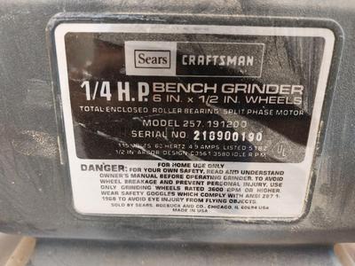CRAFTSMAN 1/4HP GRINDER ON STAND