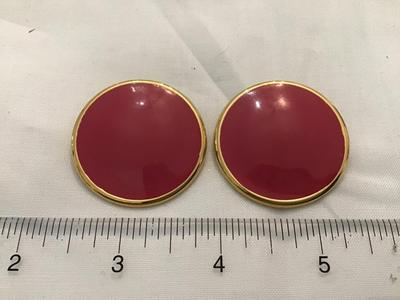 Large Pink and Gold Earrings