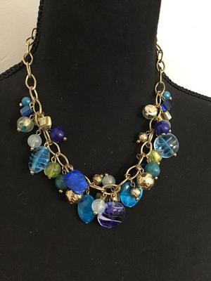 Glass Multi Beaded Fashion Necklace
