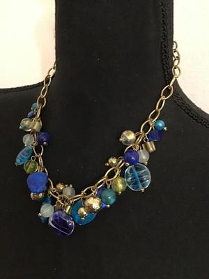 Glass Multi Beaded Fashion Necklace