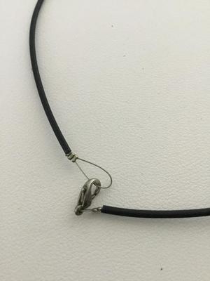 Black cord rainbow beaded fashion necklace