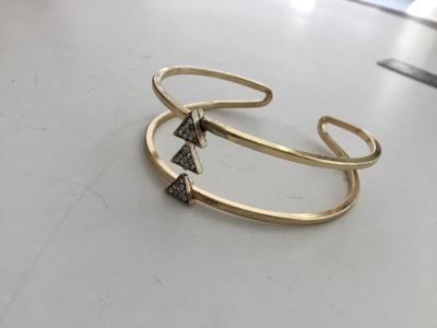 Gold tone fashion cuff bracelet