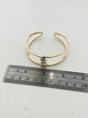 Gold tone fashion cuff bracelet