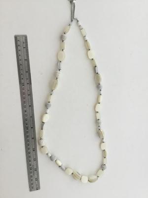 Chicos off white beaded statement necklace
