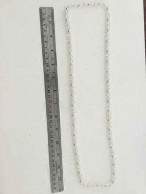 Plastic clear beaded fashion necklace