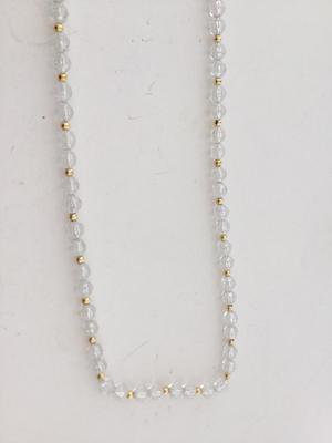 Plastic clear beaded fashion necklace