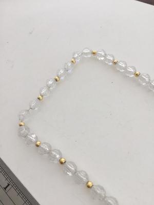 Plastic clear beaded fashion necklace