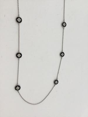 Unmarked black long fashion necklace