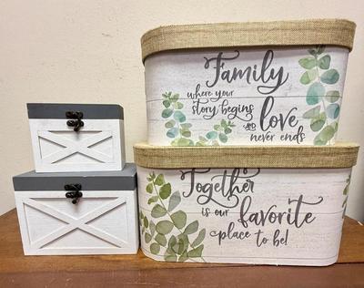 Storage Boxes Containers Heavy paper board box with lids and handles and Wood File boxes