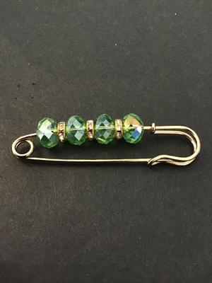 Safety pin with Crystal beads