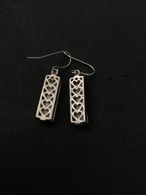Cute pink & purple Crystal earrings