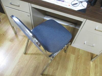 Metal Desk With Chair (Contents Not Included) (O)