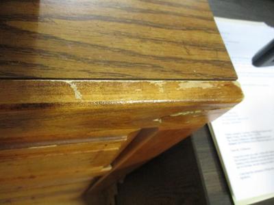 3 Drawer Wooden File Cabinet (O)