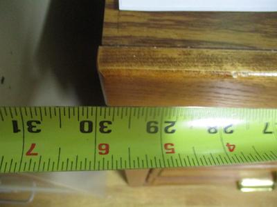 3 Drawer Wooden File Cabinet (O)