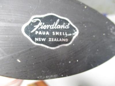 Wooden Trinket Puzzle Boxes Vintage Paua Shell Yacht (G)
