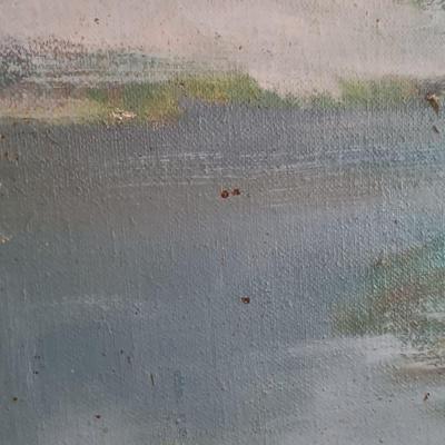 LOT 28: Impressionist Landscape Painting 'Fall at Strawbridge Lake, New Jersey'