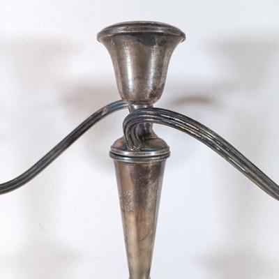 LOT 30: Pair of Gorham Weighted Sterling Silver Candelabras