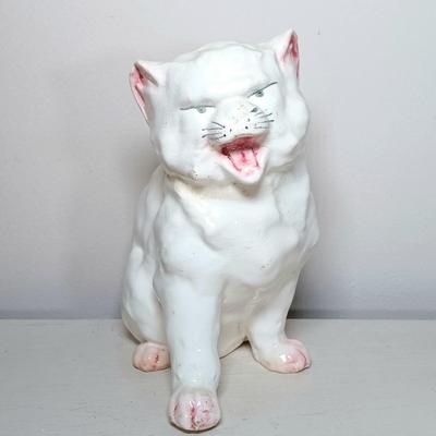 LOT 37: Set of (3) Vintage Ceramic Cat Statues