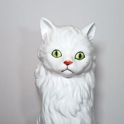 LOT 37: Set of (3) Vintage Ceramic Cat Statues