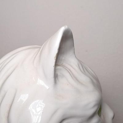 LOT 37: Set of (3) Vintage Ceramic Cat Statues