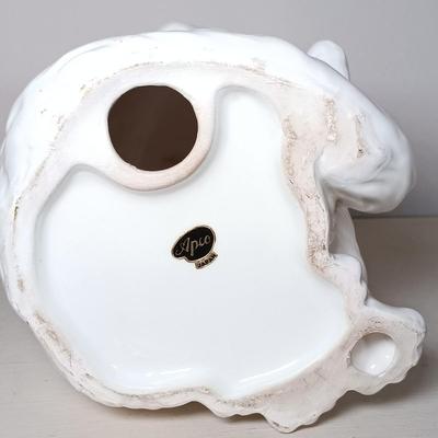 LOT 37: Set of (3) Vintage Ceramic Cat Statues