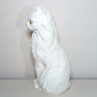 LOT 37: Set of (3) Vintage Ceramic Cat Statues