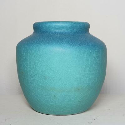 LOT 39: Haeger Pottery Scalloped Vase with Two Small Van Briggle Pottery Vases