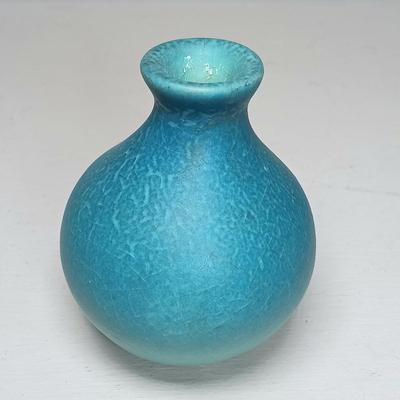 LOT 39: Haeger Pottery Scalloped Vase with Two Small Van Briggle Pottery Vases