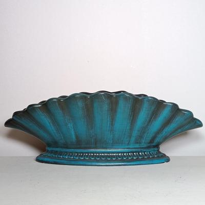 LOT 39: Haeger Pottery Scalloped Vase with Two Small Van Briggle Pottery Vases
