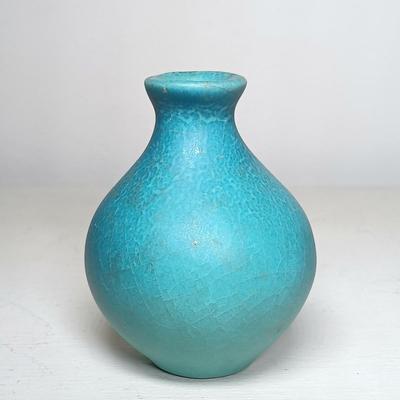 LOT 39: Haeger Pottery Scalloped Vase with Two Small Van Briggle Pottery Vases