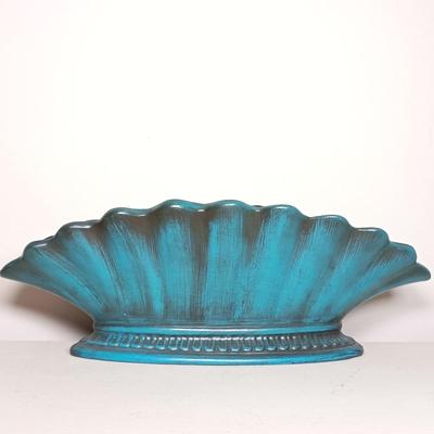 LOT 39: Haeger Pottery Scalloped Vase with Two Small Van Briggle Pottery Vases