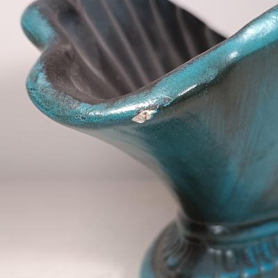 LOT 39: Haeger Pottery Scalloped Vase with Two Small Van Briggle Pottery Vases