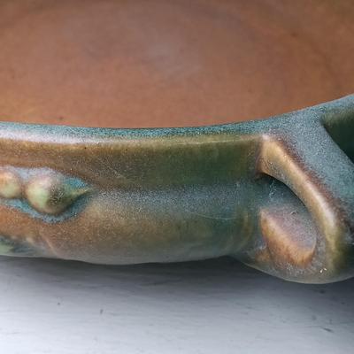 LOT 42: Roseville Pottery Magnolia Creamer and White Rose Ashtray