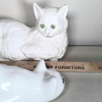 LOT 43: Set of (3) Elpa Alcobaca Ceramic Cats with One Other