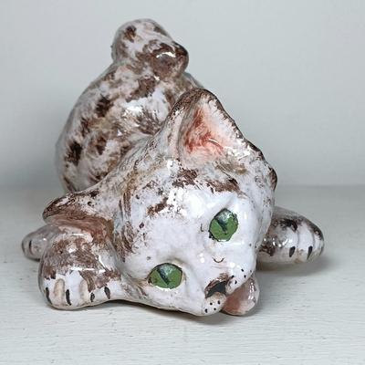 LOT 46: Set of (3) Italian Made Pottery Cats