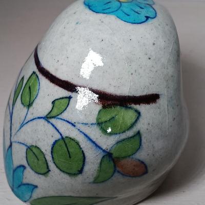 LOT 48: Ceramic and Wood Owls, Lotus Heart Vase & Soapstone Candle Holder