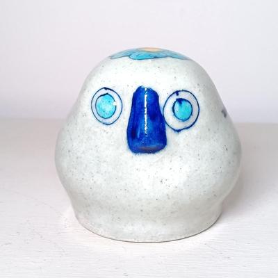 LOT 48: Ceramic and Wood Owls, Lotus Heart Vase & Soapstone Candle Holder