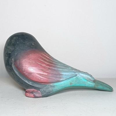 LOT 48: Ceramic and Wood Owls, Lotus Heart Vase & Soapstone Candle Holder