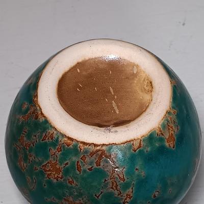 LOT 48: Ceramic and Wood Owls, Lotus Heart Vase & Soapstone Candle Holder