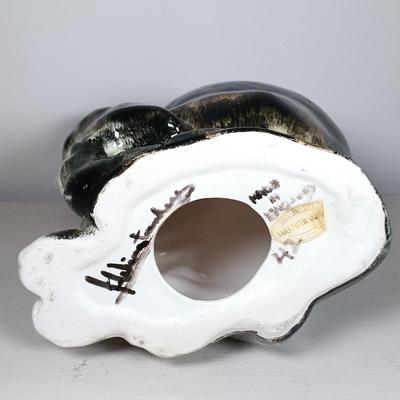 LOT 49: Signed J. Winstanley Saks Fifth Avenue Pottery Cat Statue
