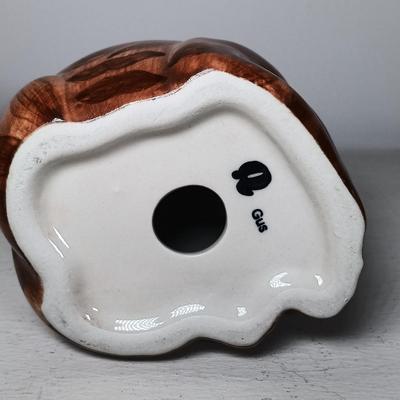 LOT 52: Vintage Elgin Miniature Clock Cat, Quail Pottery Gus the Cat & More
