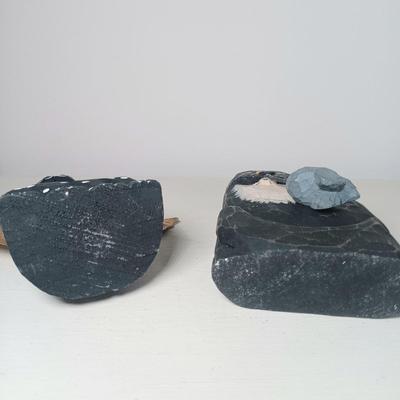 LOT 54: Signed Kensington Pottery Lying Cat, Woodcraft Cats, Signed Cat Art & More
