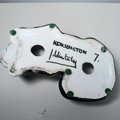 LOT 54: Signed Kensington Pottery Lying Cat, Woodcraft Cats, Signed Cat Art & More