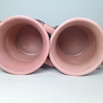 LOT 146: Pair of Roseville Pottery Foxglove Two-Handled Vases