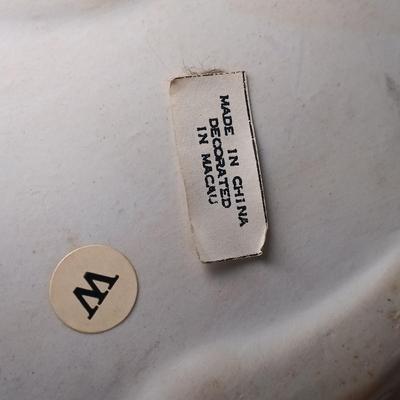 LOT 150: Italian Long Neck Ceramic Cat, Wood Handmade Cat & Sleeping Ceramic Cat Painted in Macau