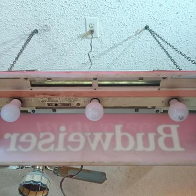 LOT 151: Budweiser Cyldesdale Team Pool Table Sign / Light