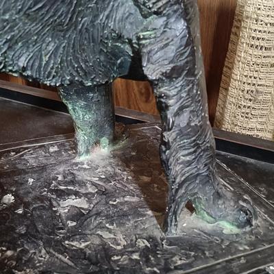LOT 153: Signed Chalkware Irish Setter Sculpture E.A.O. 1980