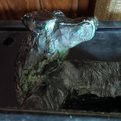 LOT 153: Signed Chalkware Irish Setter Sculpture E.A.O. 1980