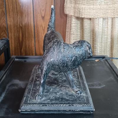 LOT 153: Signed Chalkware Irish Setter Sculpture E.A.O. 1980
